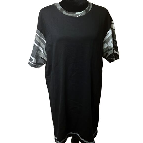 Code Five Men's Black/Camo Short Sleeve Tee Shirt Top Medium 100% Cotton - Picture 3 of 13